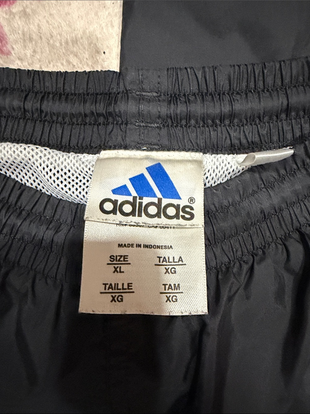 adidas Black Kids Sweatpants with Blue Logo Tag